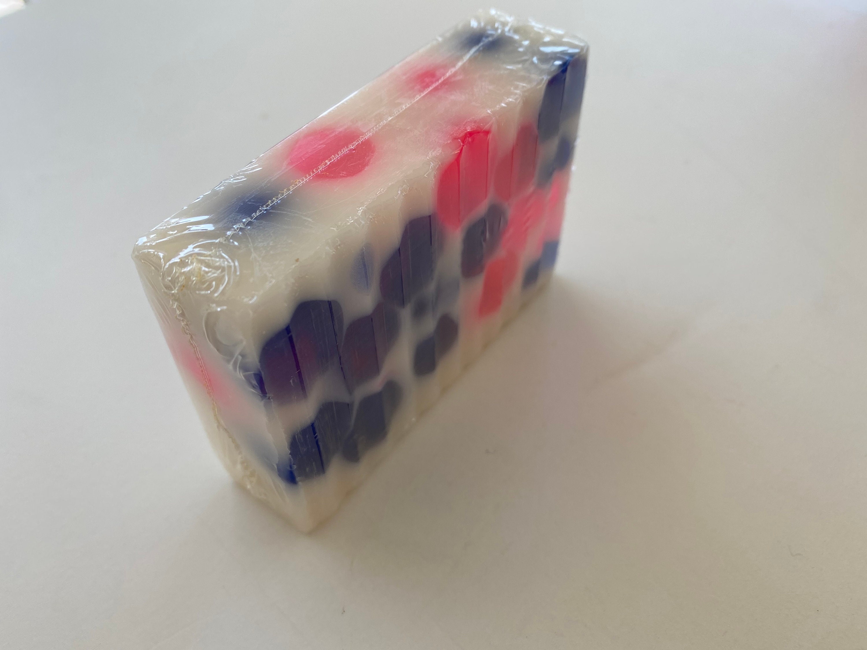 Dots Handmade Decorative Soap Bar with Pink and Blue Dots in Etsy
