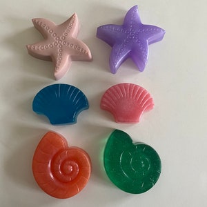 Seashell Glitter Soap, seashell soap, coastal soap, tropical soap, beach soap, shell soap, shower favor soap, ocean soap, gift for her
