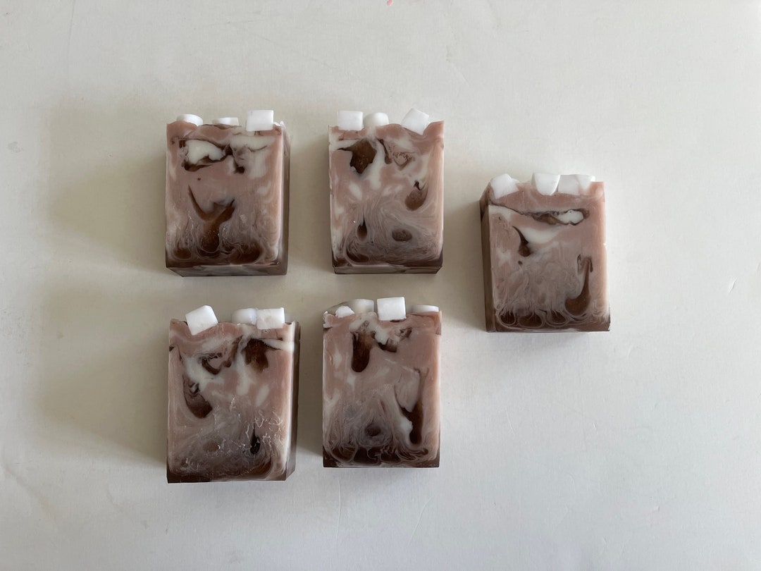 Hot Cocoa Soap With Marshmallows Scented in Hot Cocoa Fragrance, Food