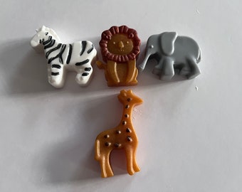 At the Zoo Animal Soap, Set of 4; Elephant, Giraffe, Lion and Zebra, Animal Soap, Baby Shower Soap, , Kid Soap, Zoo Soap, Circus Soap