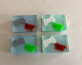 The Clean Controller Soap w/Embedded Soap Controller and game over; video game soap, teen soap, gamer soap, video controller soap, kids soap