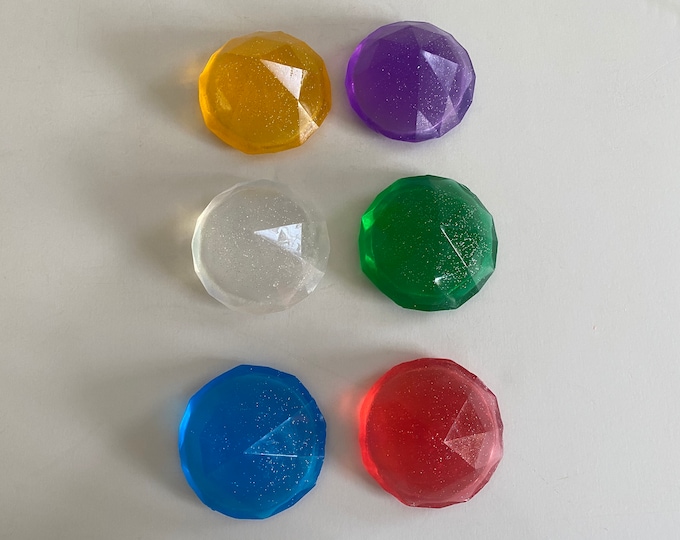 Birthstone Gem Soap w/Glitter, Gem Soap, Birthday Soap, Birthday Gift, Gift for Her, Gift For Him, Faceted Soap, Mother's Day Soap, Birthday