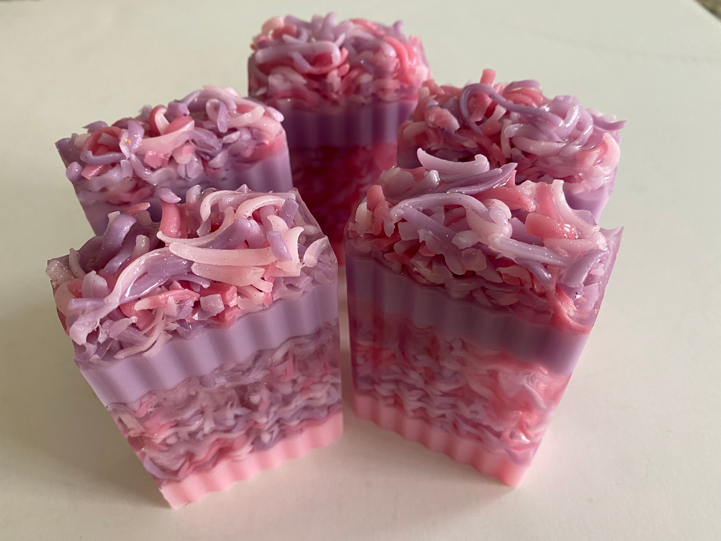 Confetti Handmade Decorative Soap Bar with Shades of Purple Etsy