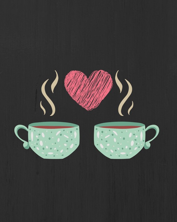 Digital Art Coffee Love Coffee Shop Decor Coffee Station Etsy