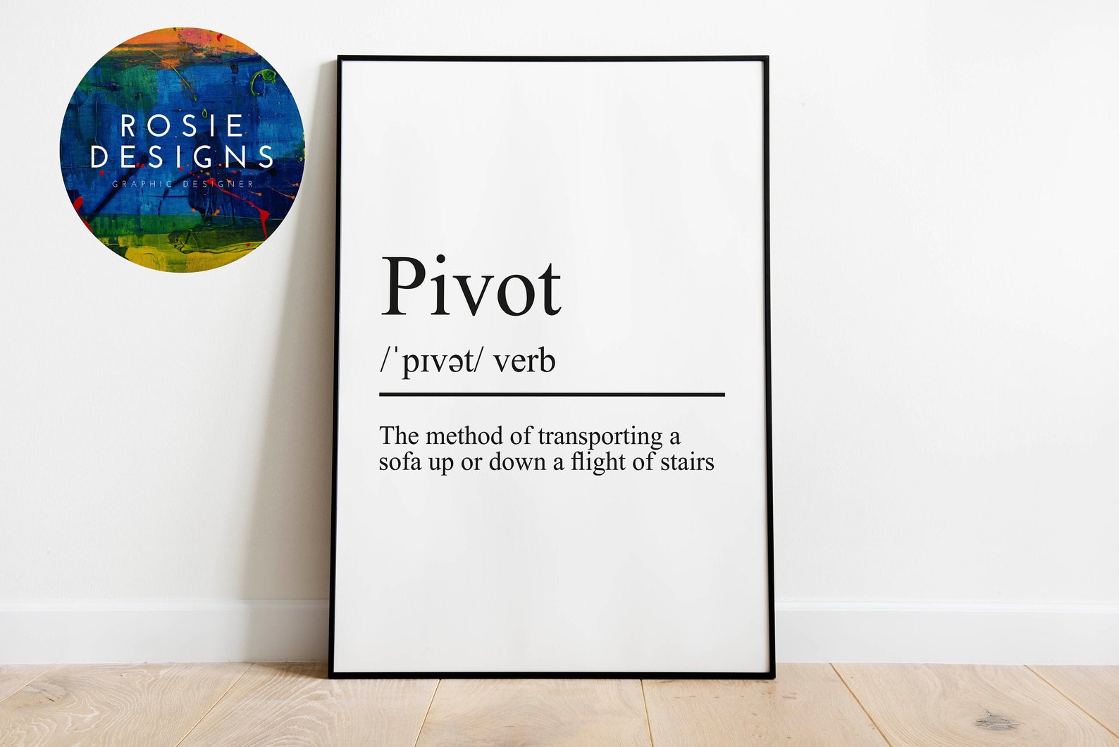 Friends Pivot Definition Print Quote Print Joey Rachel Etsy