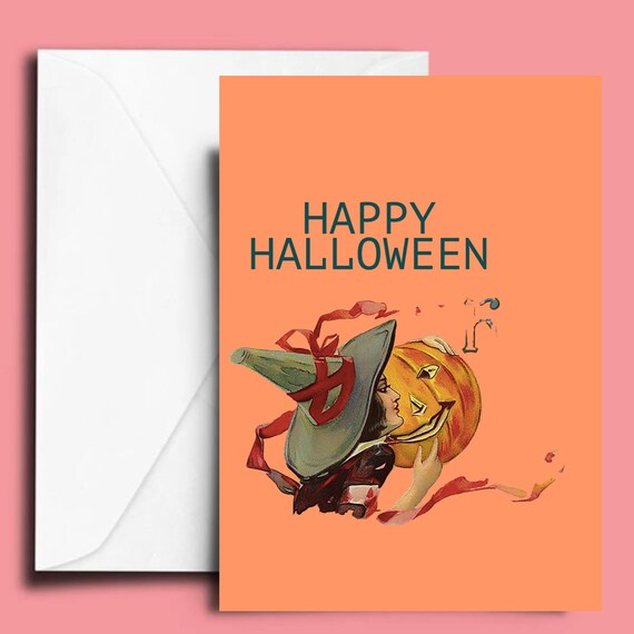Biglietto D Auguri Di Halloween Felice Etsy