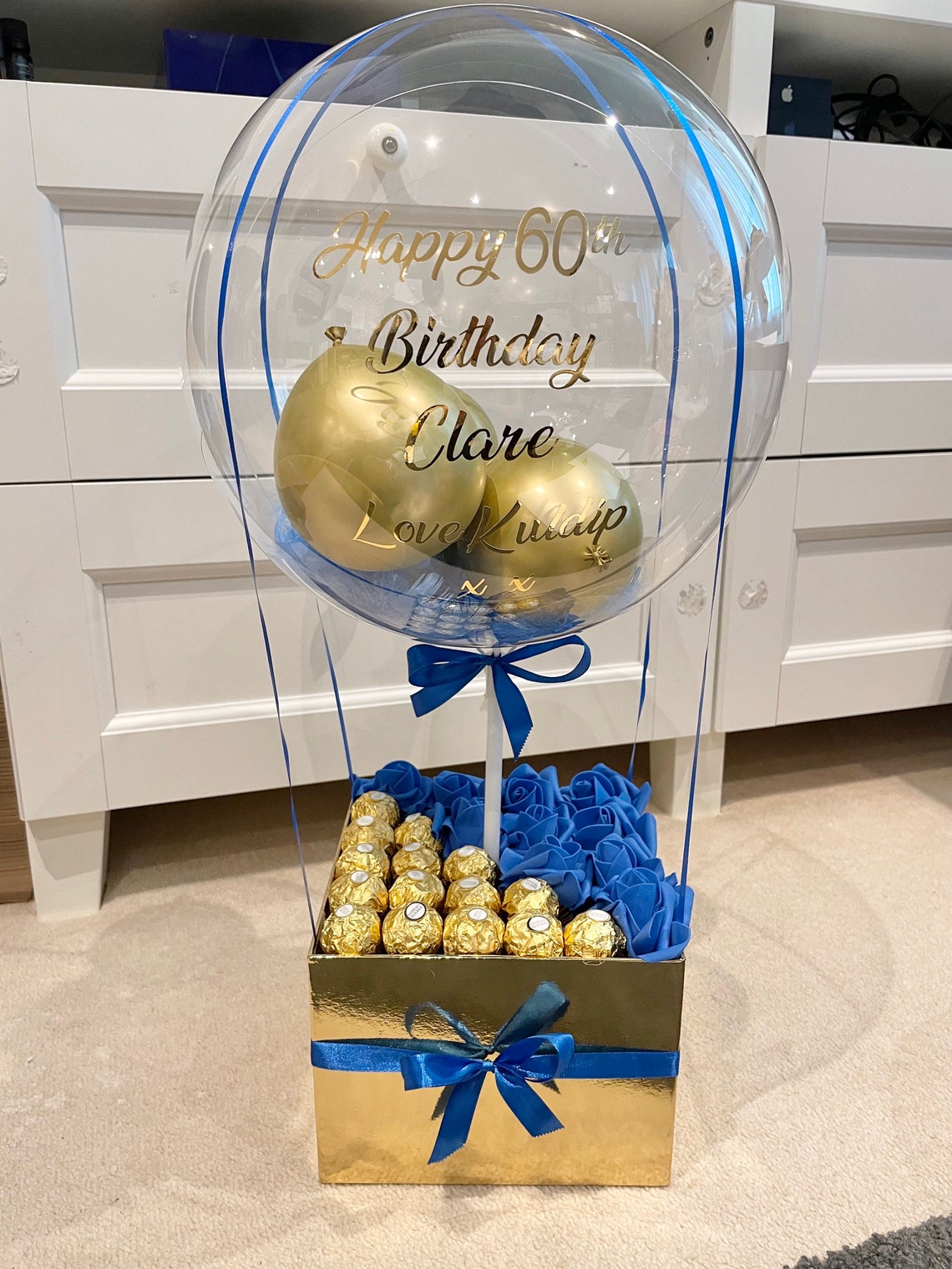 Personalised 10 Hot Air Balloon Gift Hamper with Ferrero Etsy