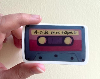 90s Retro Mix Tape Sticker: Waterproof Vinyl Decal