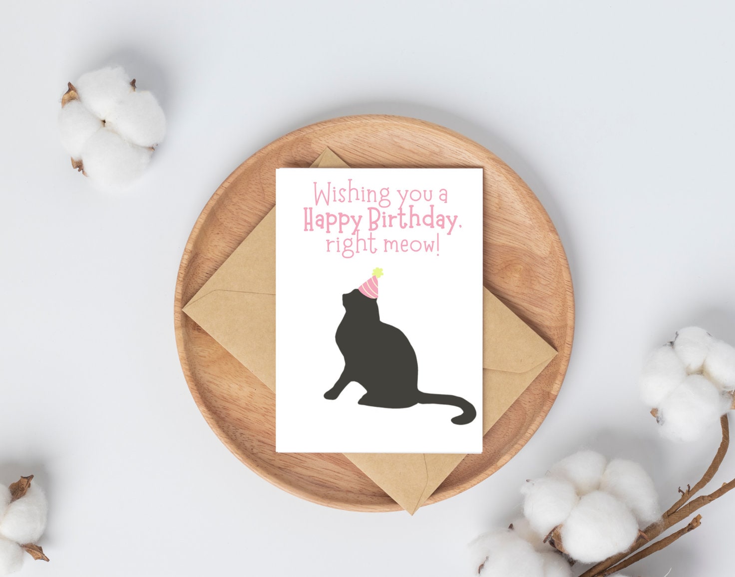 Printable Cat Happy Birthday Card | Eastaveart - Etsy
