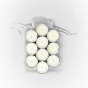 Unscented Soy Wax Tealights (10 pack) - 100% natural Soy Wax hand poured in London, UK