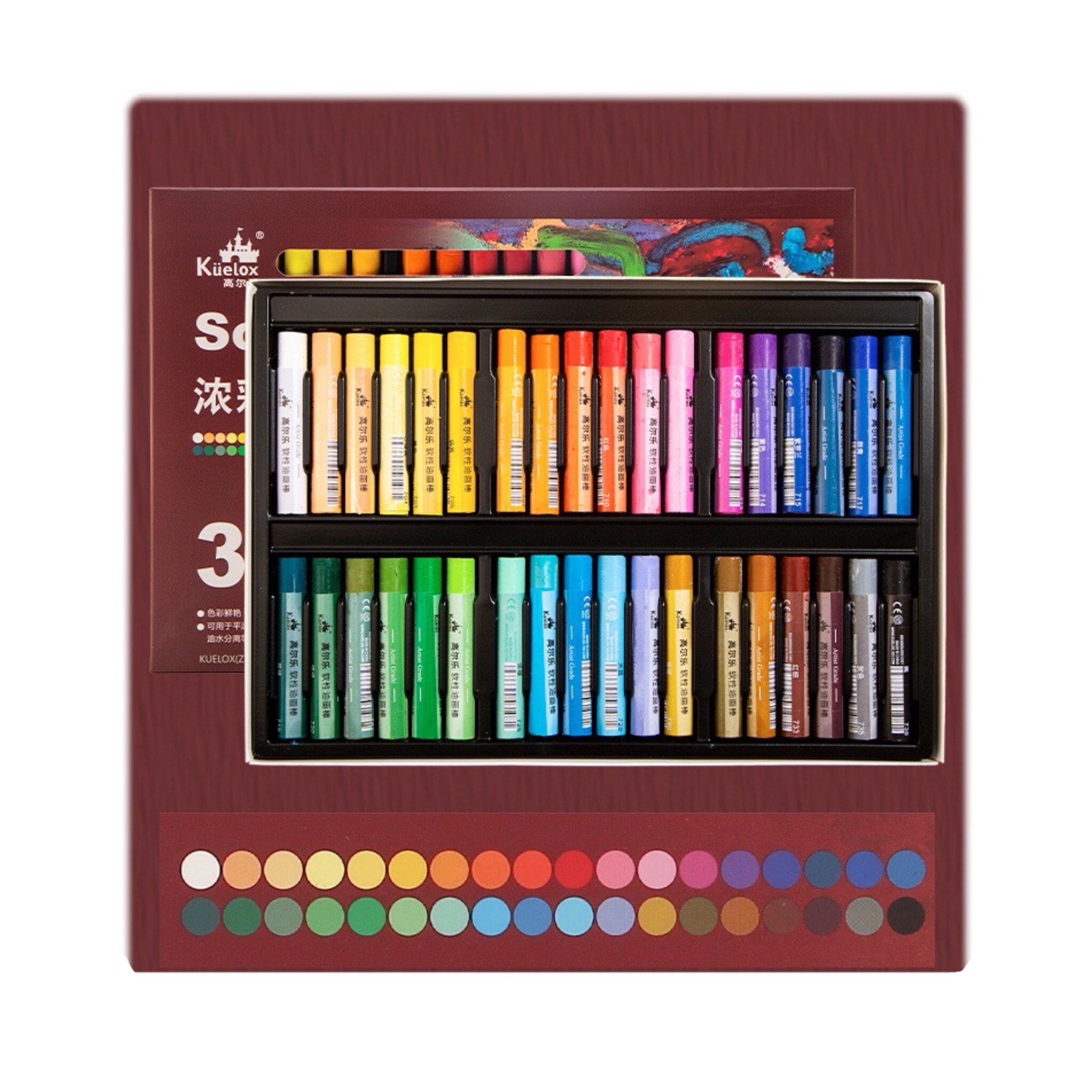 Kuelox Beginner Grade Art Soft Oil Pastel 16/24/36/48Colros