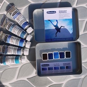 German SMK Super Granulation Watercolors Trial Setrepackaged 1ml Deep Sea 1ml