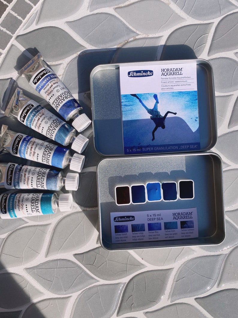 German SMK Super Granulation Watercolors Trial Setrepackaged 1ml Deep Sea 1ml