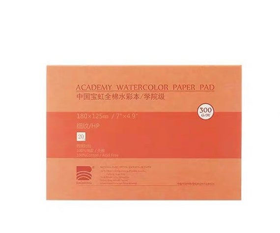 BAOHONG Hot Press Academy Watercolor Pad, Sketchbook 100% Cotton