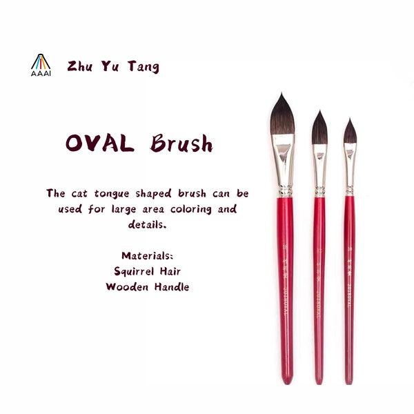 ZY TANG 2018VAL multi-use Cat Tongue shape watercolor brush, Squirrel hair , good for drawing grass/hair/flower and long lines, etc.