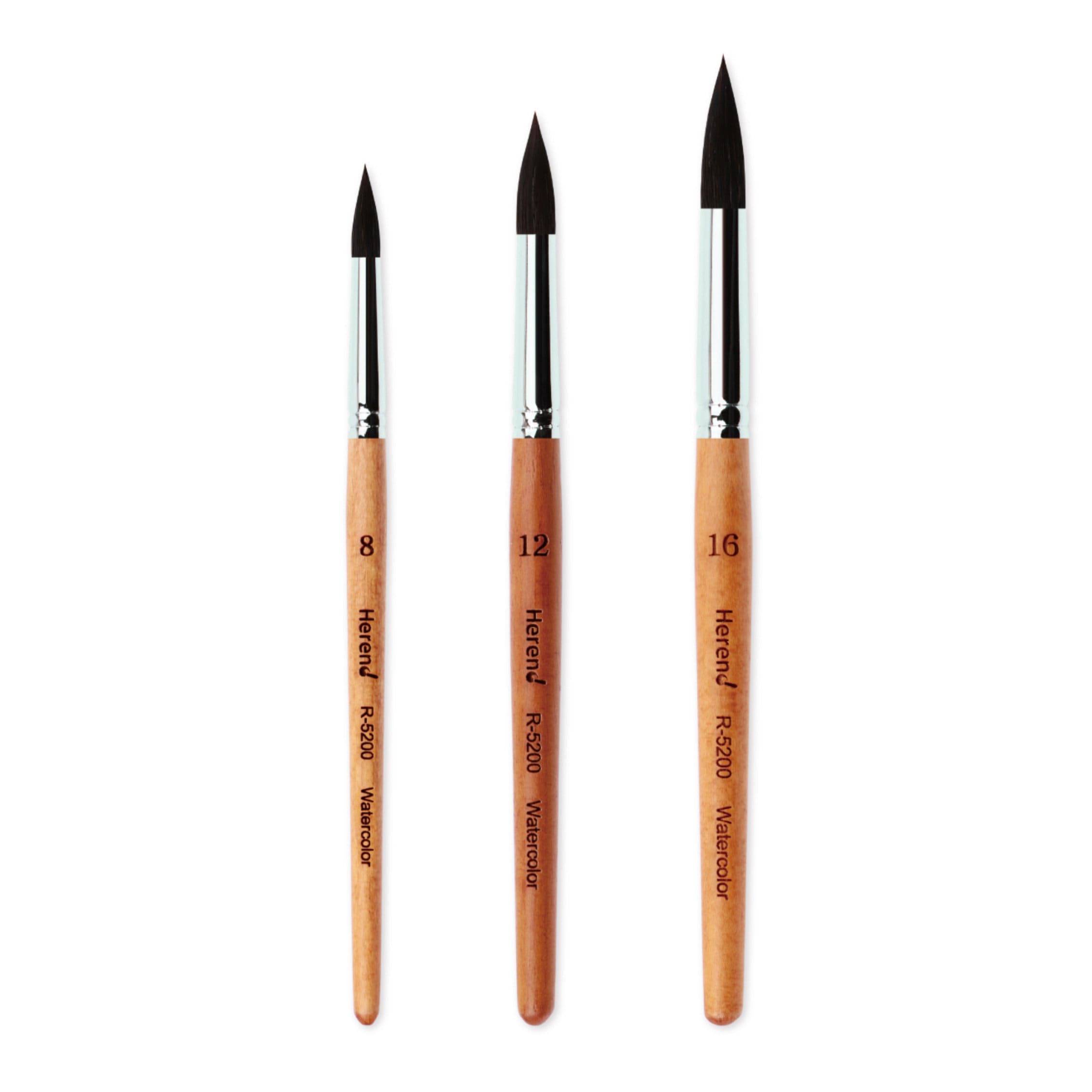 Herend Brush Series R-5200  No.4 ~ No.20  For Watercolor With Squirrel Hairround Ponited Paintbrush No08