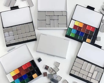 Portable Aluminum Slim Watercolor Palette for Artists on the Go