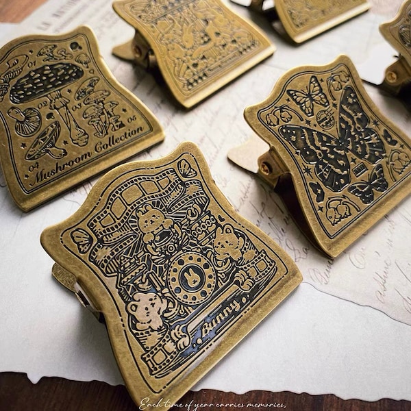 Notebook Brass Clips - Nature Collection