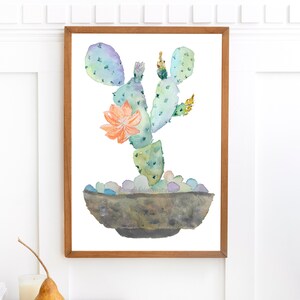 Cactus painting, Cactus watercolor, cactus watercolor painting, cactus nursery, cactus decor, cactus art, cactus print, cactus plant, cactus
