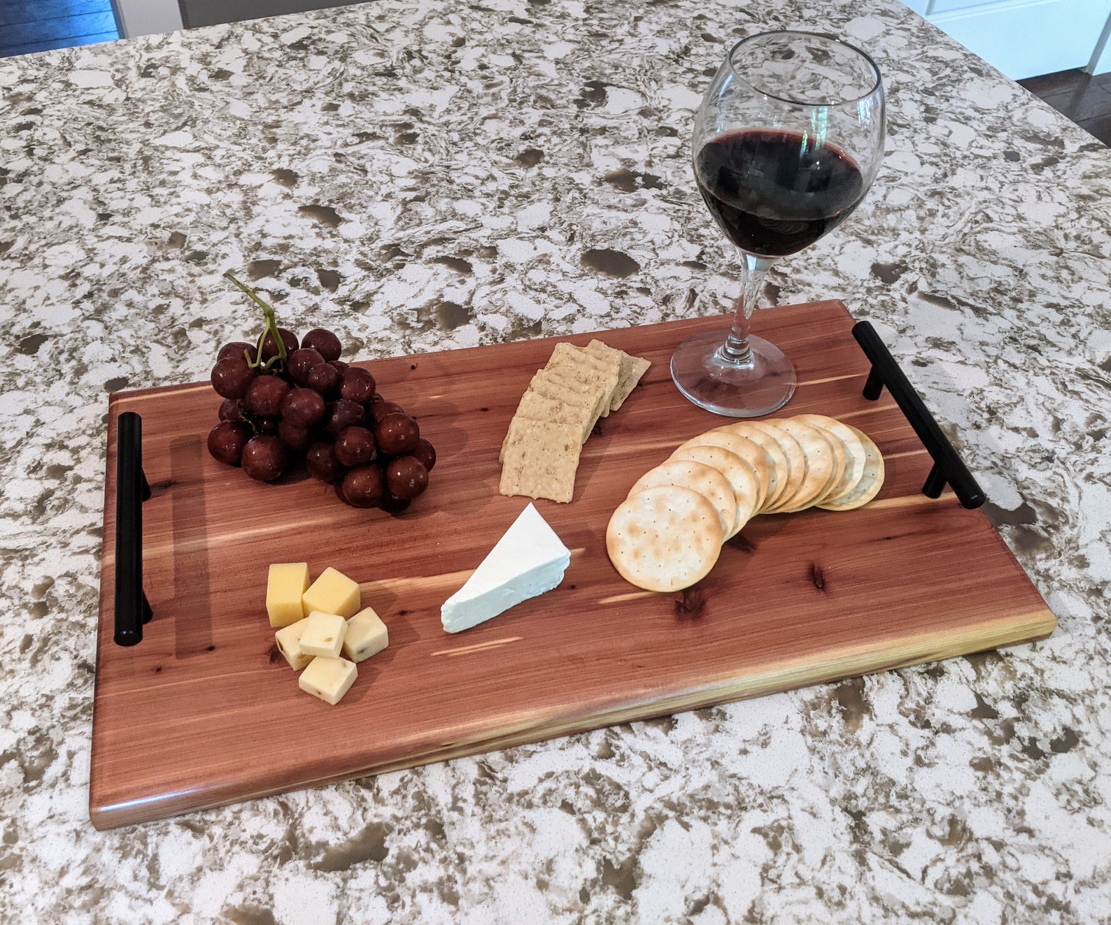 Handmade Charcuterie Board with Handles Serving Board Etsy