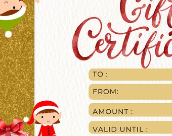 Christmas gift voucher for children