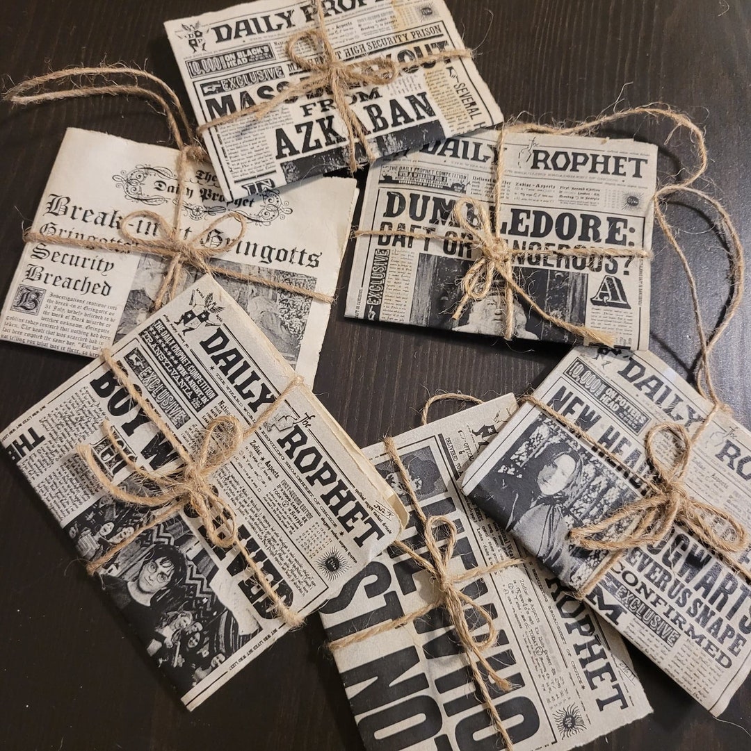 wizard-newspaper-ornaments-etsy