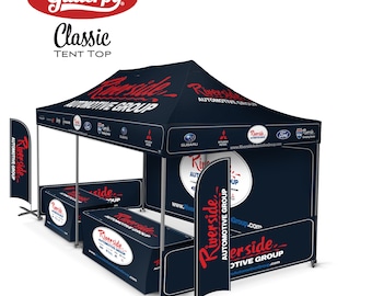 10x20 BUNDLE 6: Custom Pop-up Tent Top + Hex-shaped Alum