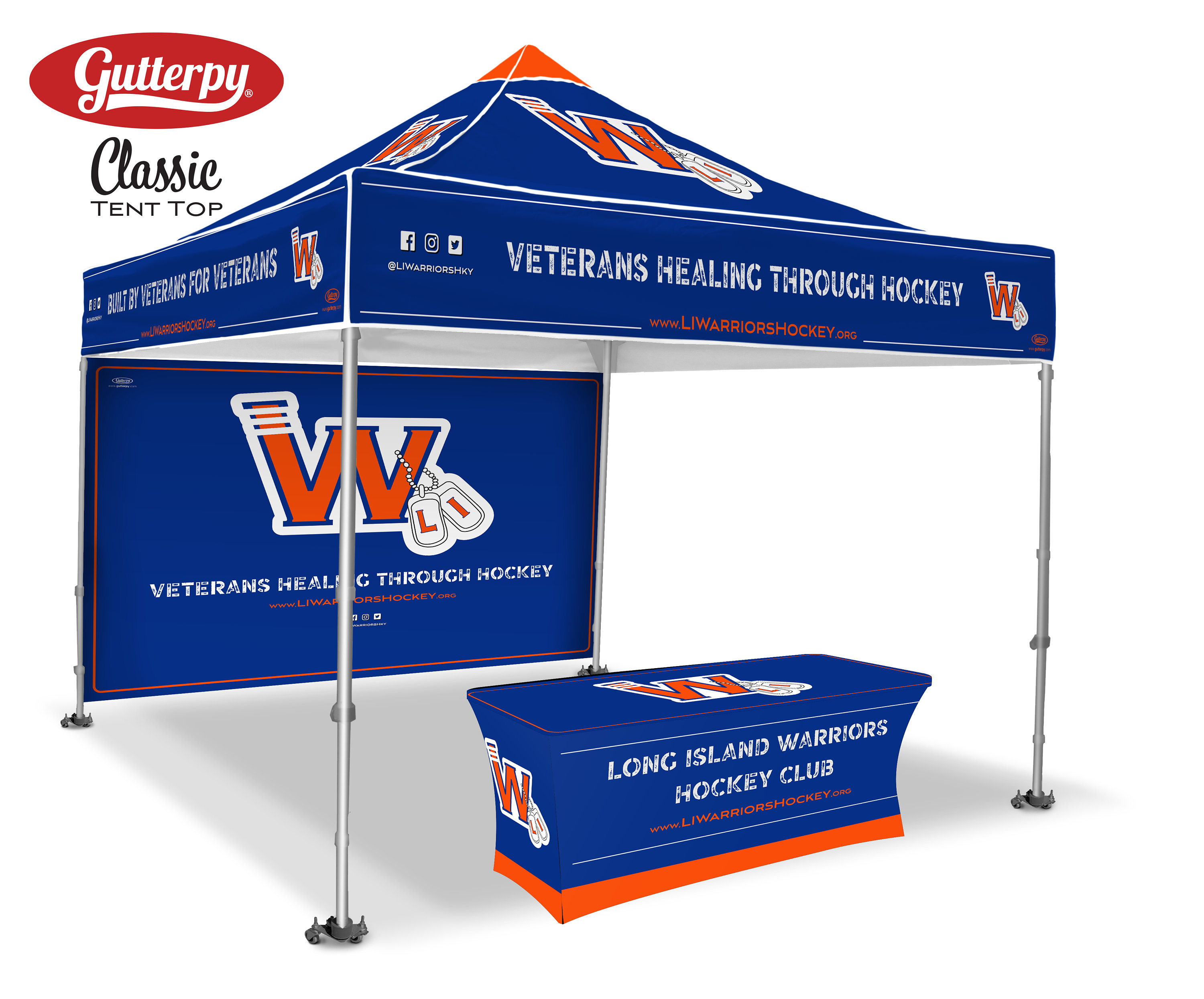 BUNDLE 3: Custom Pop-up Tent Top + Hex-shaped Alum Frame +