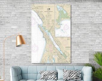 Inverness, Marshall, Pt Reyes Station, Tomales & Bodega Bays, California - Nautical Map/Chart - Wall Decor - Printed Canvas, Acrylic, Metal