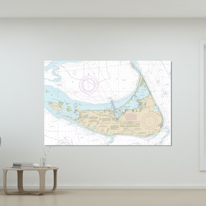 CUSTOM Nautical Map / Chart - Printed on Canvas, Acrylic, or Metal - Most Locations Available - Just Ask Us For a Draft of Your Area!! 画像 6