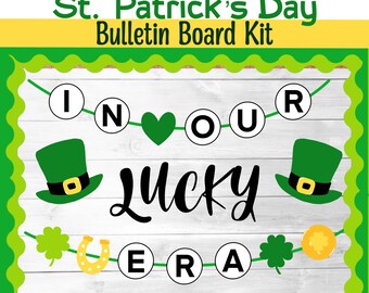 Swiftie St Patrick’s Day Bulletin Board Kit | lucky charms bulletin board | in our eras bulletin | friendship bracelet | taylor classroom