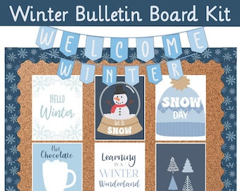 Winter Theme Classroom Decor Bundle Bulletin Board Kit| Farmhouse Classroom | Easy Classroom Decor | Classroom Bundle | Seasonal Classroom
