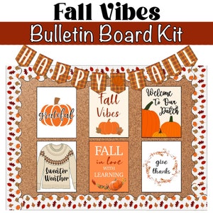 Fall Theme Classroom Decor Bundle Bulletin Board Kit| Farmhouse Classroom | Easy Classroom Decor | Classroom Bundle | Autumn Classroom