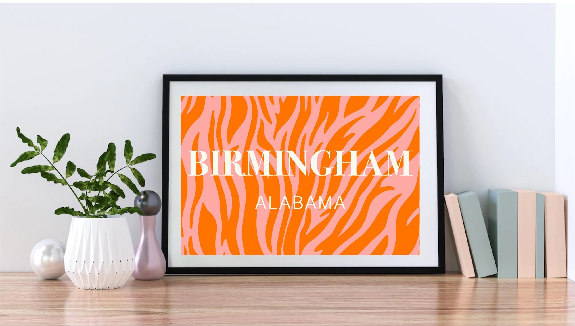 Preppy Birmingham Location Print Dorm Decor Birmingham Etsy