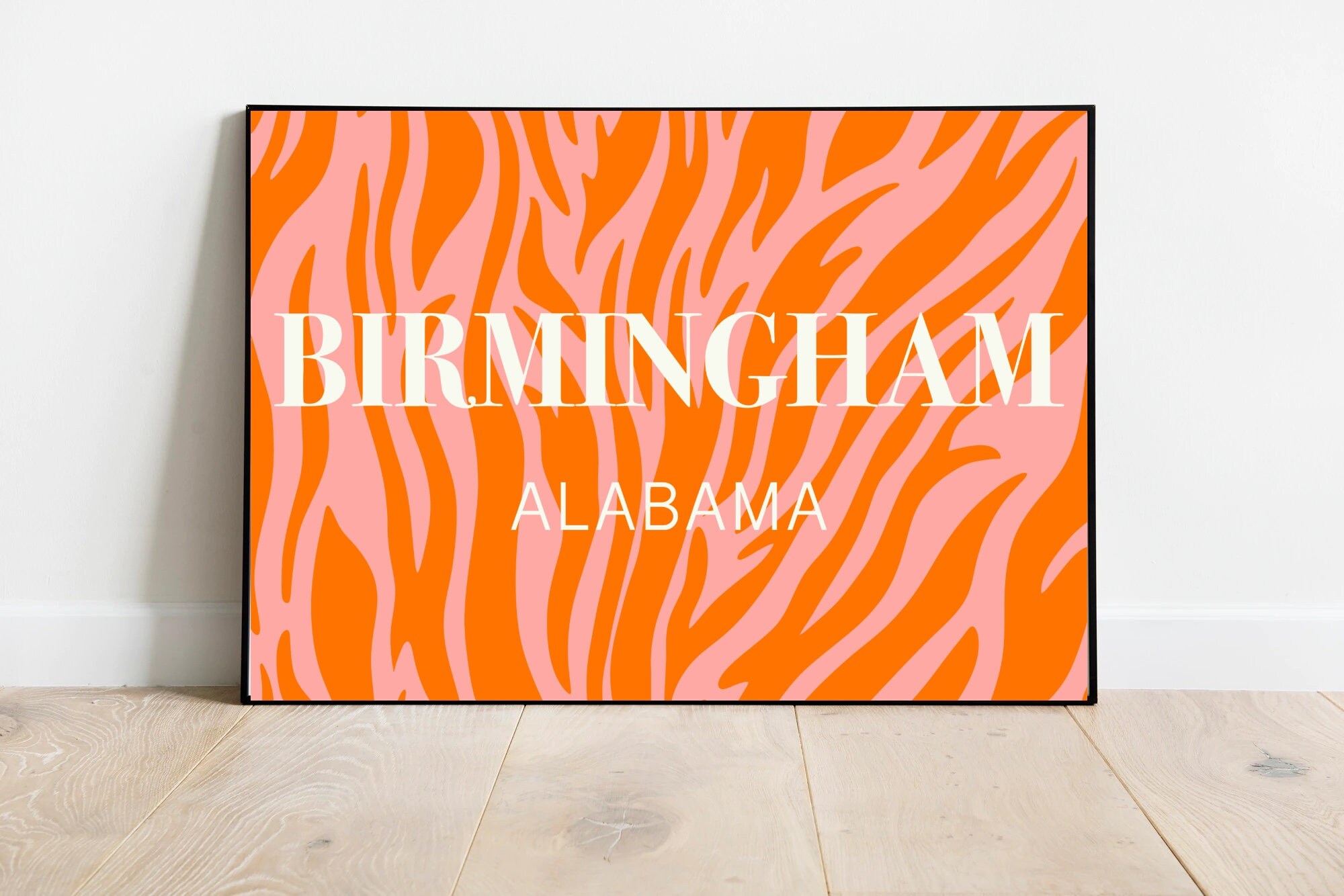 Preppy Birmingham Location Print Dorm Decor Birmingham Etsy