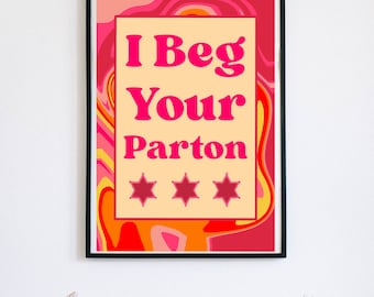 Dolly Parton Quote Print, Colorful Typography Art (Digital Download)