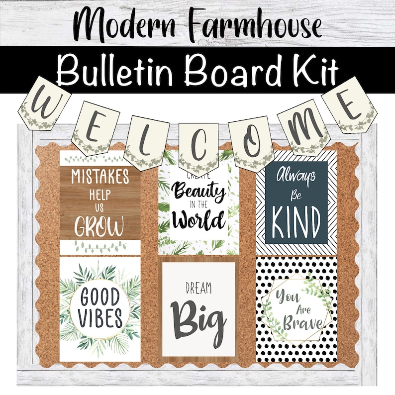 Modern Farmhouse Classroom Decor Bundle Farmhouse Classroom Easy