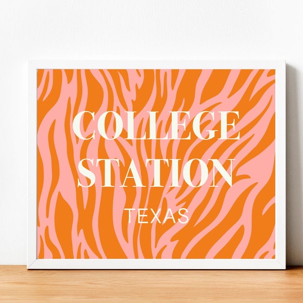 College Station Texas A&m Art Etsy