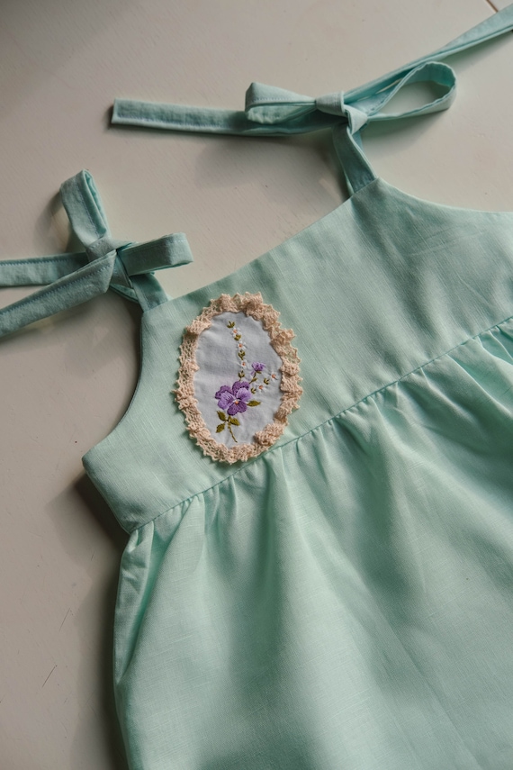 Congelar Unir Ocultación Vestido de lino para bebé Ropa bordada a mano Vestido de - Etsy México