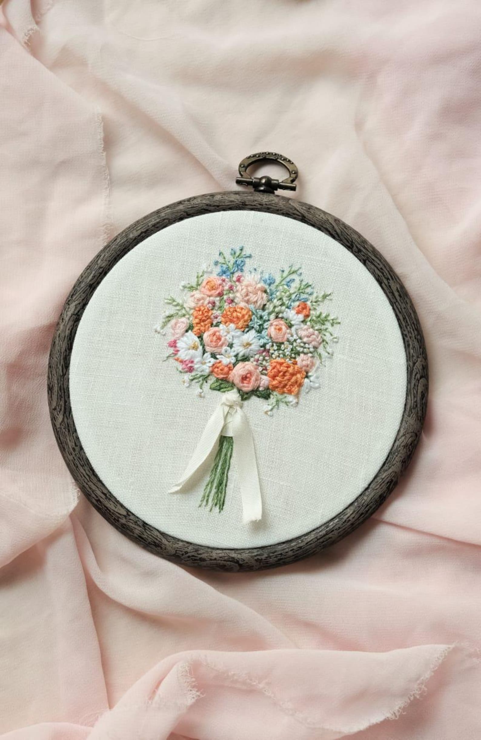 Custom Embroidered Wedding Bouquet