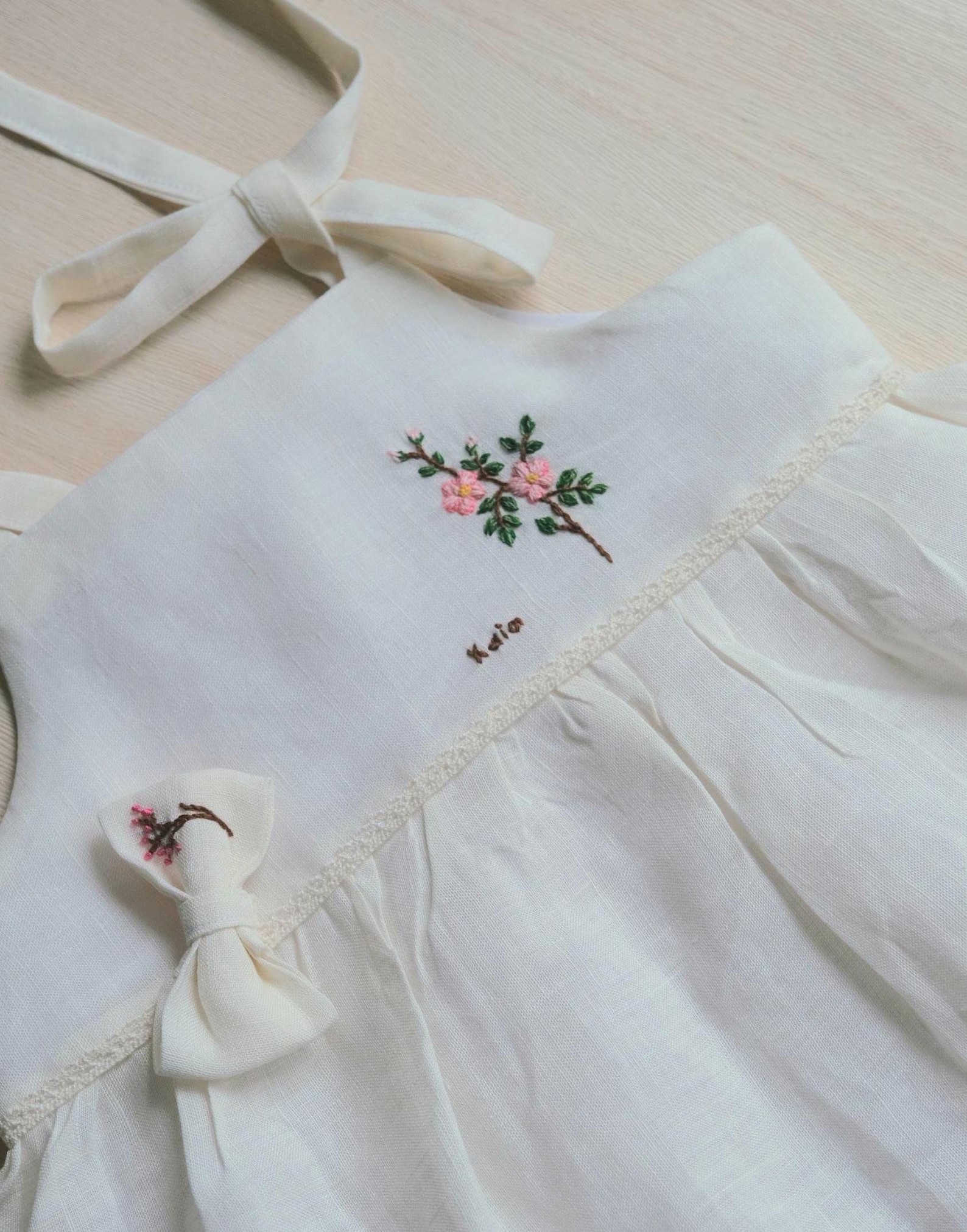Embroidery Printed Summer Dress For Baby Girl In Cotton Stuff main image 0