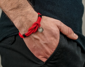 globi Paracord Braided Rope Bracelet for Men Women Lightweight Nautical Unisex Cuff Bracelet with Stainless Steel Magnetic Clasp