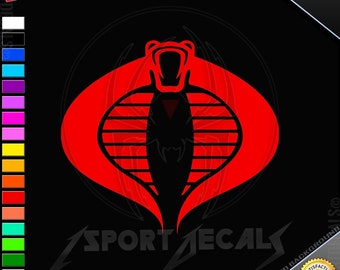 GI Joe Red Cobra Logo Waterslide Decals for action figures 10mm Wide 