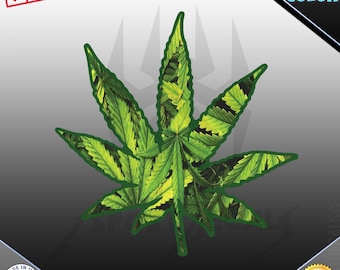 Marijuana Leaf Vinyl Decal - Car, Laptop, Window Sticker 074