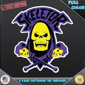 He-Man Skeletor w/Scepters 80's Cartoon ( inspired ) 166 Laptop Car Truck Wall Window Car Wall any smooth surface Vinyl Decal Sticker