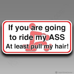 If you are going to ride my ASS at least pull my hair Funny Humor Auto Vinyl Aufkleber Sticker 198