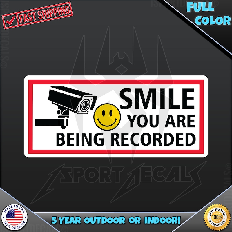 You Are Being Recorded Sign - Etsy
