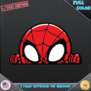 Spider Man ( inspired Parody ) Peeking Peek Peekabo Peekers Vinyl Decal Sticker 230