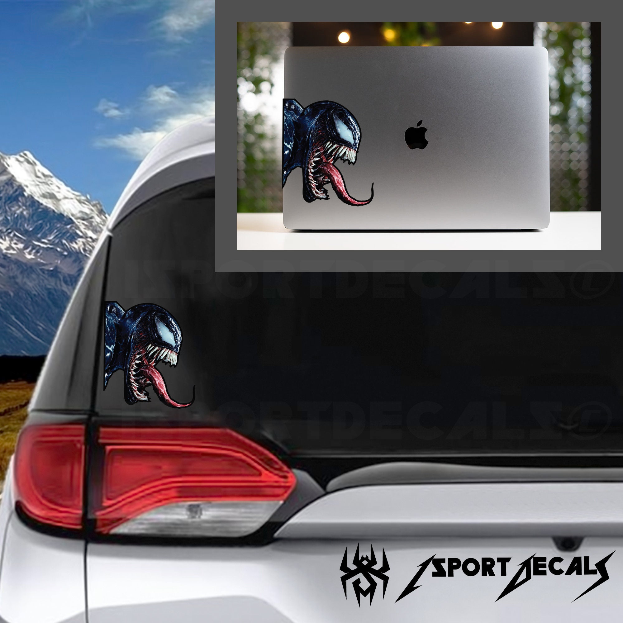 Venom ( Inspired ) Tongue Out 059 Laptop Car Truck Wall Window Car Wall any  smooth surface Vinyl Decal Sticker