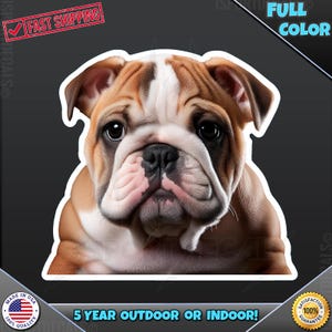 Bulldog Puppy Dog Cute Pet Love Car Waterproof Vinyl Decal Sticker 327